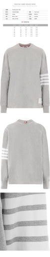THOM BROWNE Oversized Langarm-T-Shirt Hellgrau FJS066A 06221 055 123042346 [P]