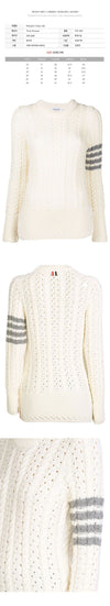 Thom Browne Diagonal Armhole Wool Knit White FKA341A Y1022 100 123042501 [P]
