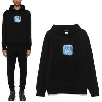 CP COMPANY グラフィックロゴフードティー ブラック (17CLSS036A 006452W 999) 123052996
