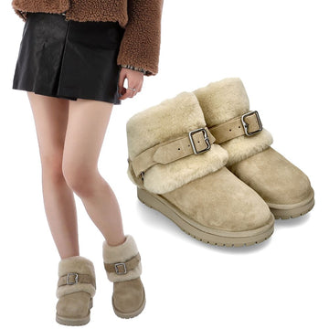 BURBERRY Suede Schafsfell Schnee Stiefel 102142409