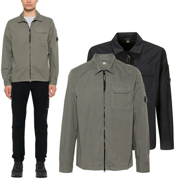 CP COMPANY ガバーディン オーバーシャツ カーキ / ブラック 17CMOS124A 123082721