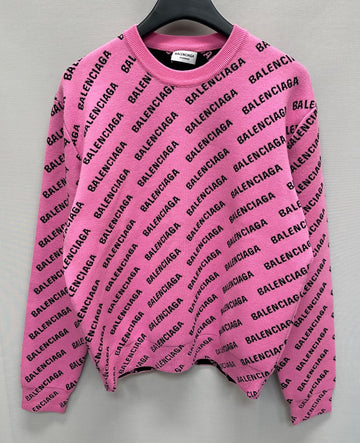 BALENCIAGA Mini Wolle Oversized Logo Pullover 123091725