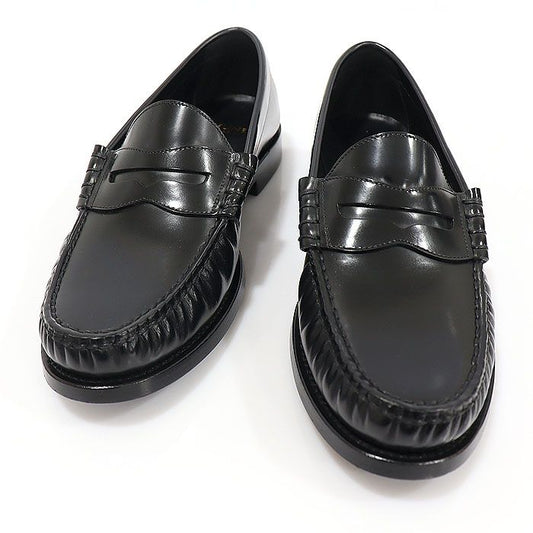 Celine 327633001C.38NO Black Polished Calfskin Ruko Women's Loafers 37.5 123091977