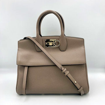 Salvatore Ferragamo Brown Studio Small Tote Bag 123092360