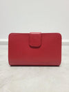PRADA レッド サフィアーノ トライアングルロゴ レディース 中財布 123204908 [P]
