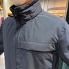 STONE ISLAND プラッドパターンプリマロフトパディングジャケットネイビー stamp: 771540627 V0020 123360607 [P]