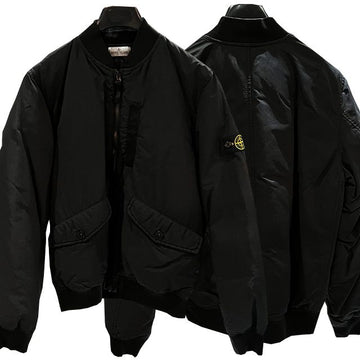 STONE ISLAND キッズ ワッペン パッチ ダウン パディング ボンバージャケット (ブラック) 771641236 V0029 123360684