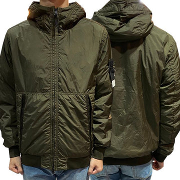 STONE ISLAND ラップス フード ジャケット オリーブ グリーン (791540823 V0058) 123451361