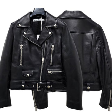 ACNE STUDIOS アークネ レザー バイカー ジャケット ブラック (A70065 900) 123452101