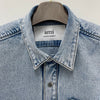 AMI Heart Logo Oversized Denim Shirt Jacket Javel Indigo (UJK253 DE0027 448) 123453161 [P]