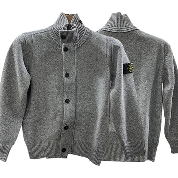 STONE ISLAND キッズ ワッペン パッチ ウール ジッパー カーディガン 6 8 (8116503Z1 V0M67) 123466993