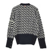 THOM BROWNE Donnigole Bicolor Kabel Cardigan mit schrägem Ärmel 4 Stripes MKC486A Y1506 415 123467293 [P]