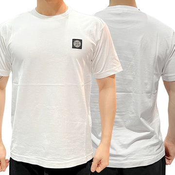 STONE ISLAND Logo-Patch Garment Dyed T-Shirt Weiß A0001 101524113 123471075
