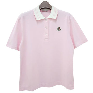 MONCLER モンクレール ロゴ パッチ ポロ 半袖 Tシャツ ピンク (8A00003 84720 50B) 123474132