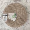 GANNI Logo Etikett Loose Wollrippen-Strickmütze Sand (A4430 196) 123474264 [P]