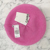 Ganni Loose Soft Wool Knit Beret with Logo Label Fuchsia (A5024 892) 123474302 [P]