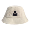 ISABEL MARANT HALEY Logo Bucket Hat Ecru Schwarz (CU001XHA A3C01J ECBK) 123475697 [P]