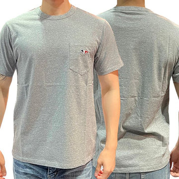 MAISON KITSUNE Tricolor Fox Patch Pocket T-Shirt Grau Mélange 123476045
