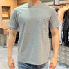 MAISON KITSUNE Tricolor Fox Patch Pocket T-Shirt Grau Mélange 123476045 [P]