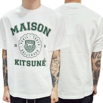MAISON KITSUNE Varsity Logo Comfort T-Shirt Off White (KM00143KJ0105 P103) 123477980