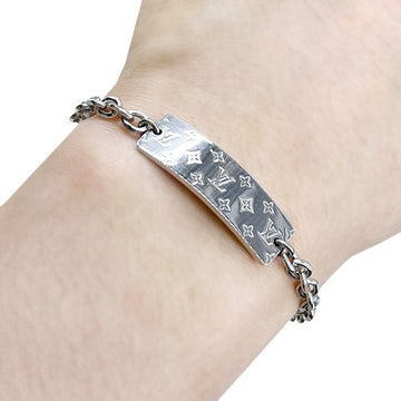 LOUIS VUITTON Monogram Bold Plate Armband Silber (M00681) 123478366