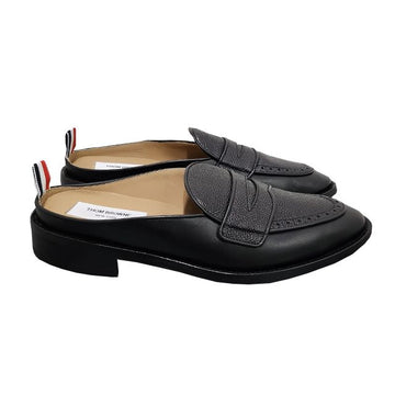 THOM BROWNE バシティ グレイン レザー ペニーローファー ミュール 001 (MFL103A 06257 001) 123478546
