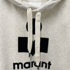 Isabel Marant MILEY Velour Logo Hoodie Ecru 123480653 [P]