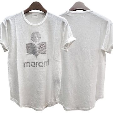 Isabel Marant Etoile KOLDI Linen Silver Logo T-shirt White (A1N10E 20WH) 123480965