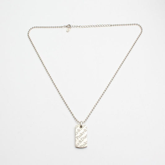 Other Brand Pinky and Diane Silver Logo Pendant Necklace 123489883