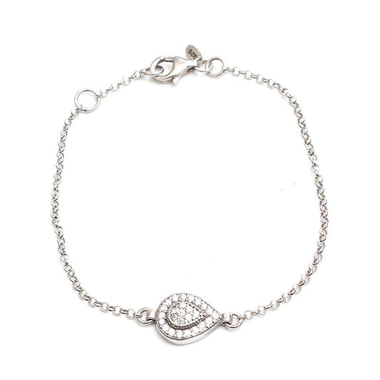 Other Brand 925 Silver Crystal Drop Bracelet 123490223