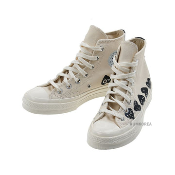 Comme Des Garcons AZ K127 001 WHITE FW24 Unisex Logo High-Top Sneakers 123521257