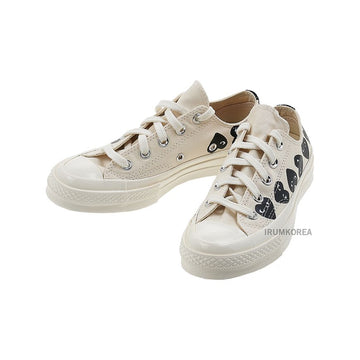 COMME DES GARCONS AZ K126 001 ホワイト FW24 ユニセックス ロゴ ロー・トップ スニーカー 123521277