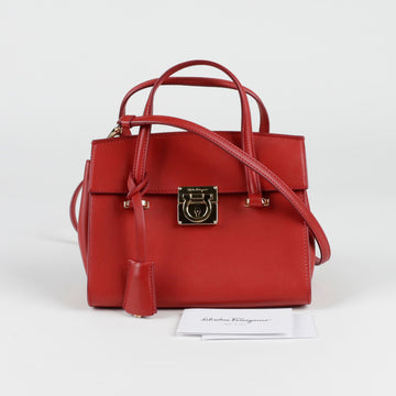 SALVATORE FERRAGAMO 21 F827 ガンチーニ ミニ トート ショルダーバッグ 122960082