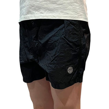 Stone Island Logo Patch Metal Swim Shorts Navy (8015B0643 A0020) 123531374