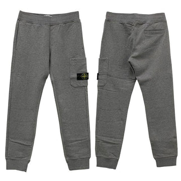 STONE ISLAND Kinder Wappen Patch Taschen Trainings Jogginghose melange grau 14 (791661520 V0M64) 123536179