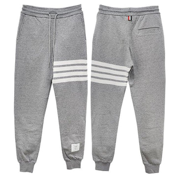 THOM BROWNE Klassische diagonale Armband Trainingshose Hellgrau 123536541