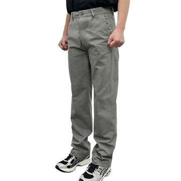 AMI Herren Baumwolle Gerade Chino-Hose Melange Grau HTR005 CO0051 087 123537092