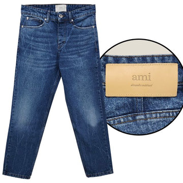 AMI Mid-Wash Indigo Denim Hose 480 (HTR103 DE0016 480) 123537144