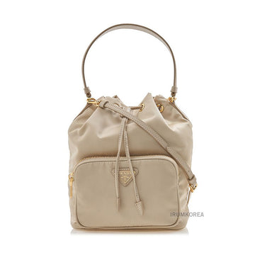 Prada Duet Lina Nylon Bucket Bag 123538107