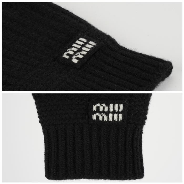 Miu Miu Wool Cashmere Gloves 5GG202 2F8S F0002 118786409 – trenbe
