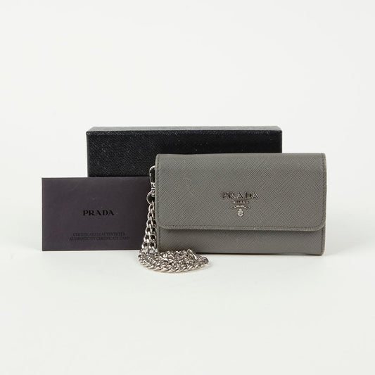 Prada 1MC015 Metal Logo Chain Card Holder 123231668