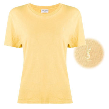 SAINT LAURENT Monogramm besticktes T-Shirt 639985 YB2XE 7101 158875904 [P]