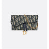 Dior SADDLE Chain Long Wallet Blue S5614CT 72364967 [P]