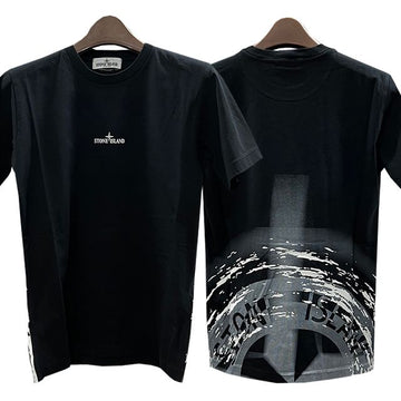 Stone Island Kids Logo Print T-Shirt Short Sleeve Black V0029 781621055 V0029 123760872