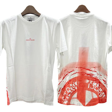 STONE ISLAND Kinder T-Shirt mit Logo-Print Kurzarm 10 12 Weiß (781621055 V0001) 123760916