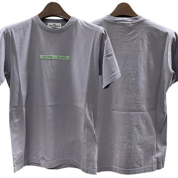 Stone Island Kids Logo Rubber Print T-Shirt 10 12 Light Blue stamp: 781621059 V0047 123761116