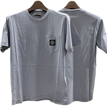 Stone Island Kids Logo Patch Pocket T-Shirt 8 Light Blue stamp: 781620347 V0047 123761161