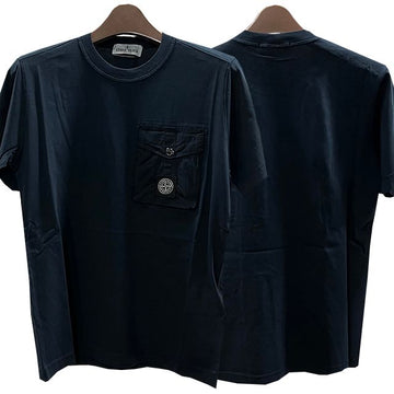 STONE ISLAND キッズ ロゴ ポケット パッチ 半袖Tシャツ ネイビー stamp: V0020 商品番号: 781620247 123761241