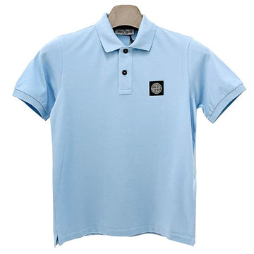 Stone Island Kids Logo Patch Polo Short Sleeve T-Shirt 10 12 Blue (801621448 V0040) 123762967