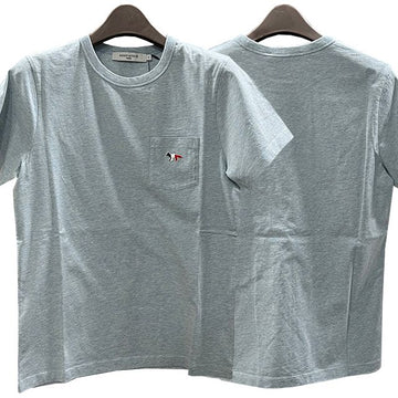 MAISON KITSUNE トリコロール フォックス パッチ ポケット Tシャツ ブルーヘイズ メランジェ H429 (FW00107KJ0010 H429) 123763244